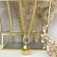 Collar Moneda Francesa Cordón Trigo enchapado gold - Miniatura 4