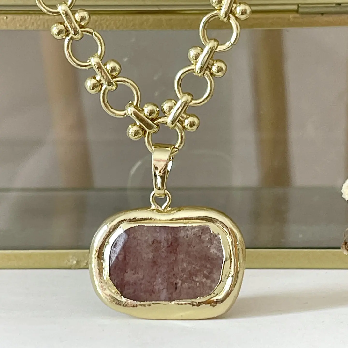 Collar Cuarzo de Fuego Gold 3