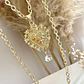 Collar XL Maxi Corazón Barroco y Cristal Broche full circones gold  - Miniatura 3