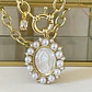 Collar Medalla Virgen Guadalupe Perlas de Rio Circones Gold - Miniatura 1