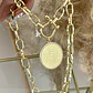 Collar Medallón Padre Nuestro Circones Maxi eslabones macizos gold - Miniatura 1