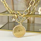 Collar Medallón Padre Nuestro Circones Maxi eslabones macizos gold - Miniatura 3