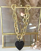Collar Maxi eslabones Martillados Corazon Black circones - Miniatura 6
