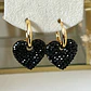 Aros Corazones Circones Black - Miniatura 1