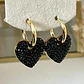 Aros Corazones Circones Black - Miniatura 2