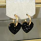 Aros Corazones Circones Black - Miniatura 3