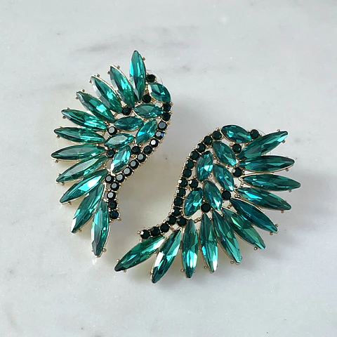 Aros Maxi Alas Cristal Green