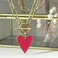Collar Corazón Fucsia Esmaltado Gold - Miniatura 2