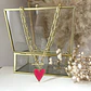 Collar Corazón Fucsia Esmaltado Gold - Miniatura 3