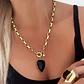Collar Gota Onyx Facetado gold - Miniatura 3