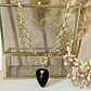 Collar Gota Onyx Facetado gold - Miniatura 4