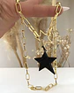 Collar Dúo Maxi Estrellas Rockeras circones Black Gold - Miniatura 1
