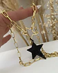 Collar Dúo Maxi Estrellas Rockeras circones Black Gold - Miniatura 4