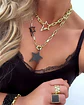 Collar Maxi Estrella Black Circones con conector estrella negra Gold - Miniatura 1