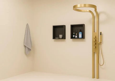 Coluna LUXURY Metal Gun/ Gold 210x30x69cm