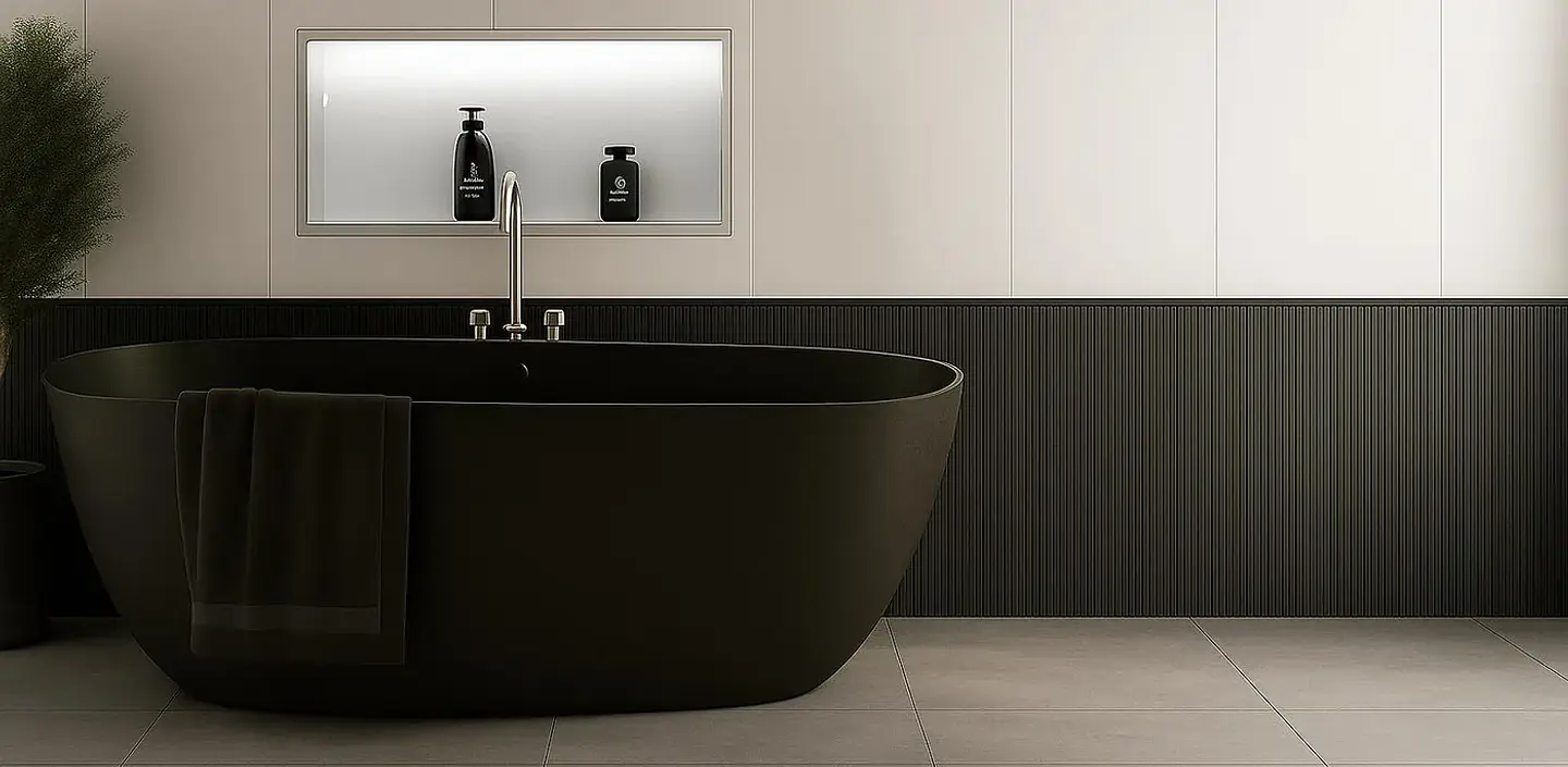 Nicho de Parede Inox Escovado LED 1