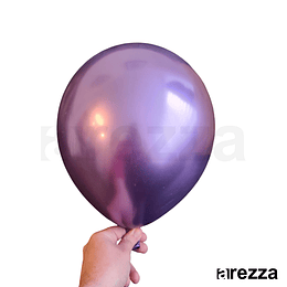 Globo Morado Cromado 12"