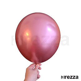 Globo Rosa Cromado 12"