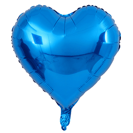 Corazón Foil Azul 18"