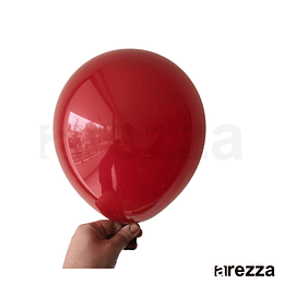 Globo Rojo Vino Liso 10"