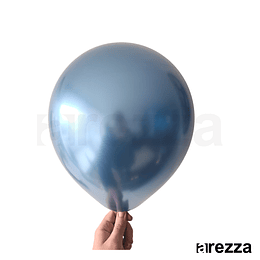 Globo Azul Cromado 12"