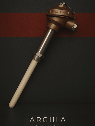 Termocupla tipo S con vaina y cabezal de aluminio