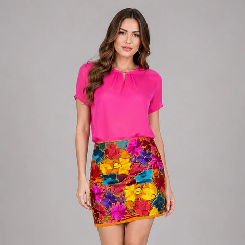Falda bordada Chiapas