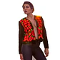 Chaqueta bordada sobre terciopelo. Forrado. Bordado Multicolor - Miniatura 1