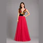 Vestido bordado artesanal de flores. Falda de tul y cinturon alforzado de satin. - Miniatura 2