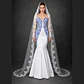 Vestido de Novia bordado artesanal. Corte sirena, manga de encaje. (NO INCLUYE MANTILLA). - Miniatura 1
