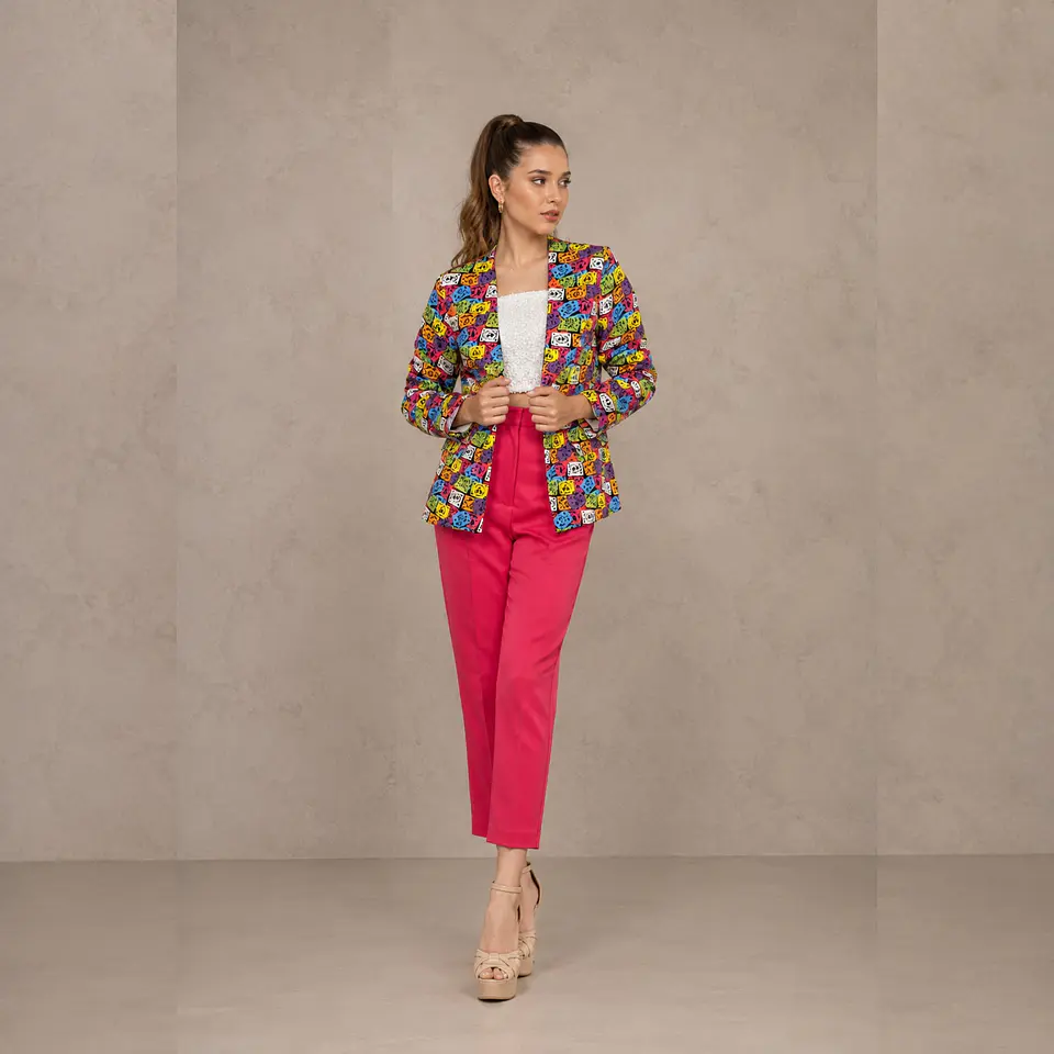 Chaqueta estampada manga larga 3