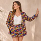 Conjunto de short y saco estampado - Miniatura 1