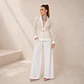 Conjunto de pantalón y saco de algodón y encaje de telar - Miniatura 1