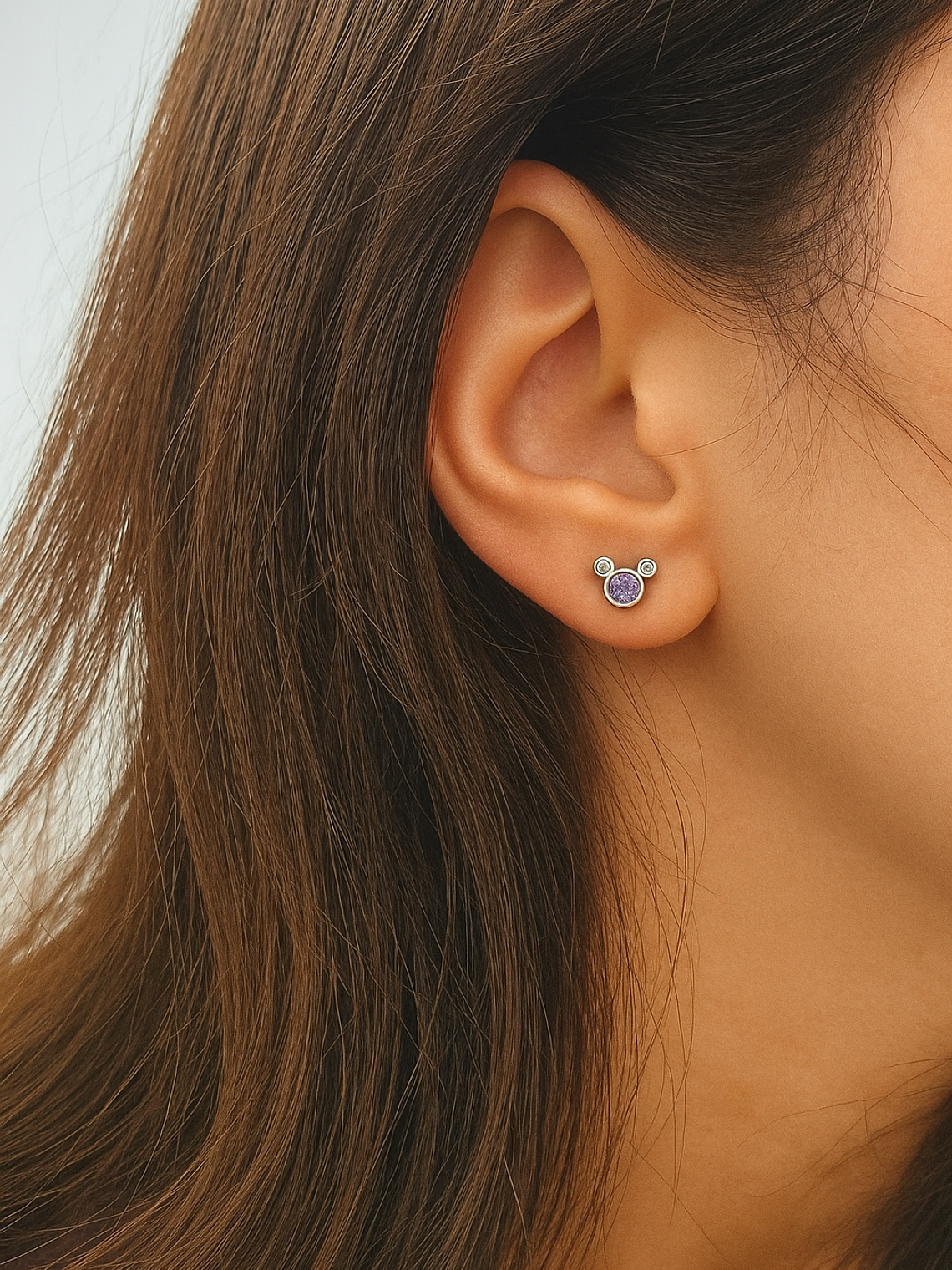 Aros Punto de Luz Mickey Mouse Plata 925 2