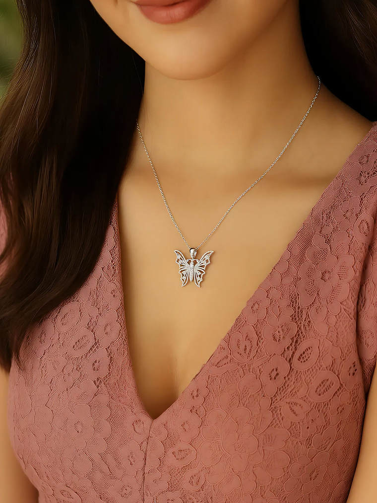 Colgante de Mariposa en Plata 925  2