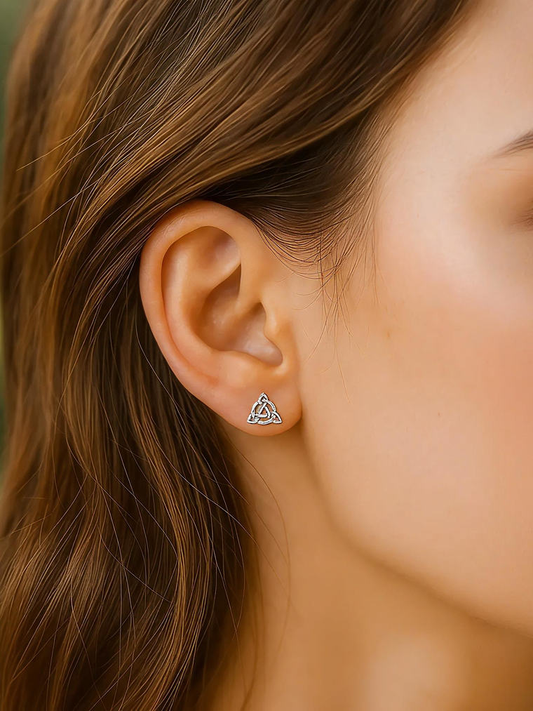 Aros Triqueta Celta Plata 925 2