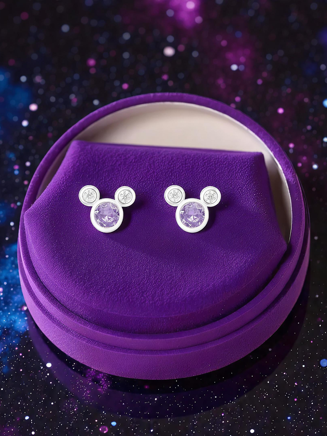 Aros Punto de Luz Mickey Mouse Plata 925 1