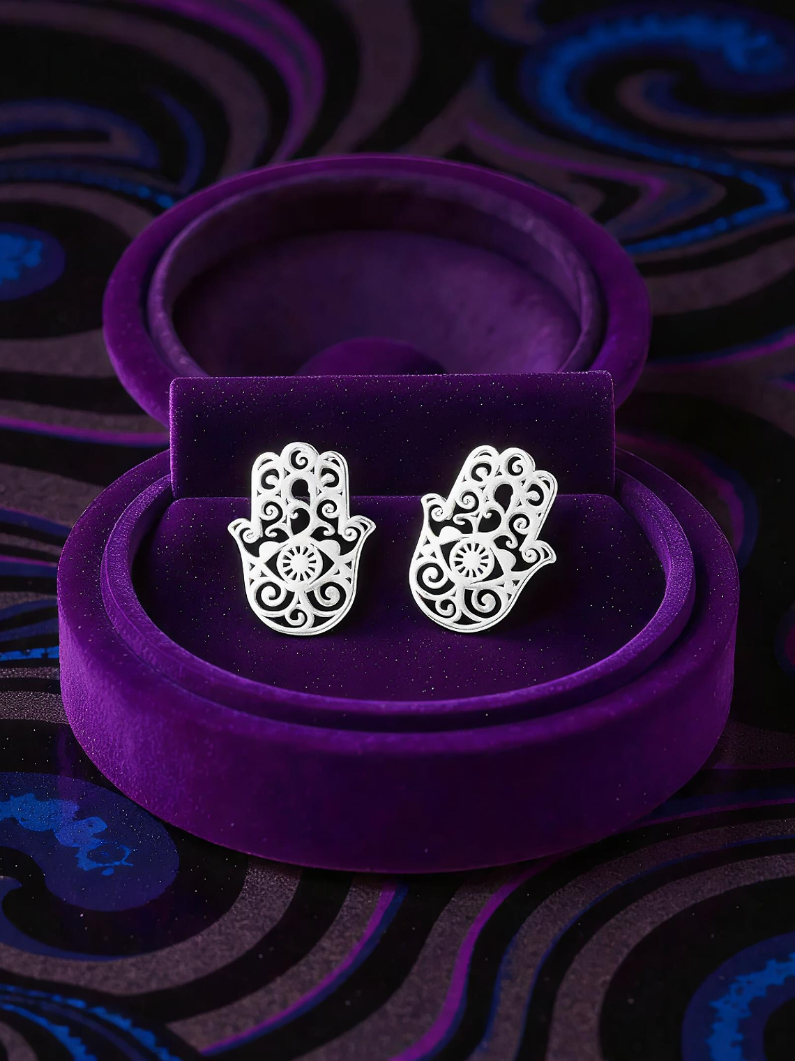 Aros Mano Fátima Calada Plata 925 1