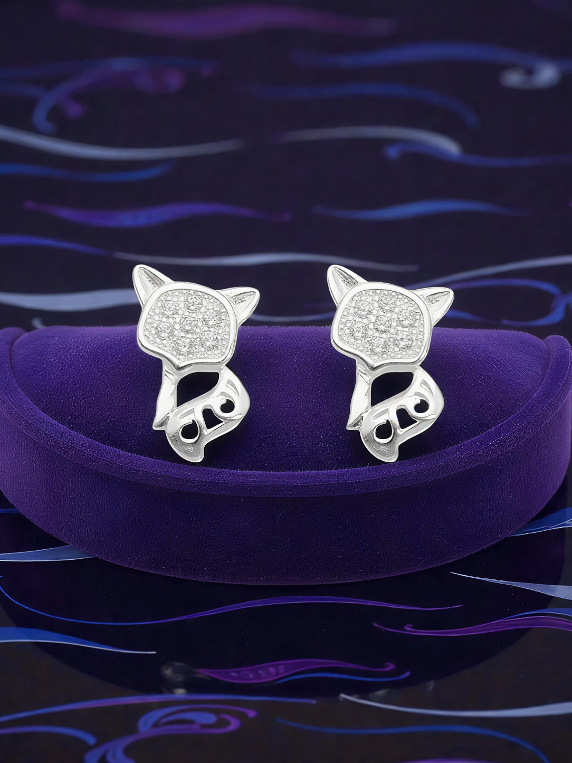 Aros Gatito Microcircones Plata 925 1