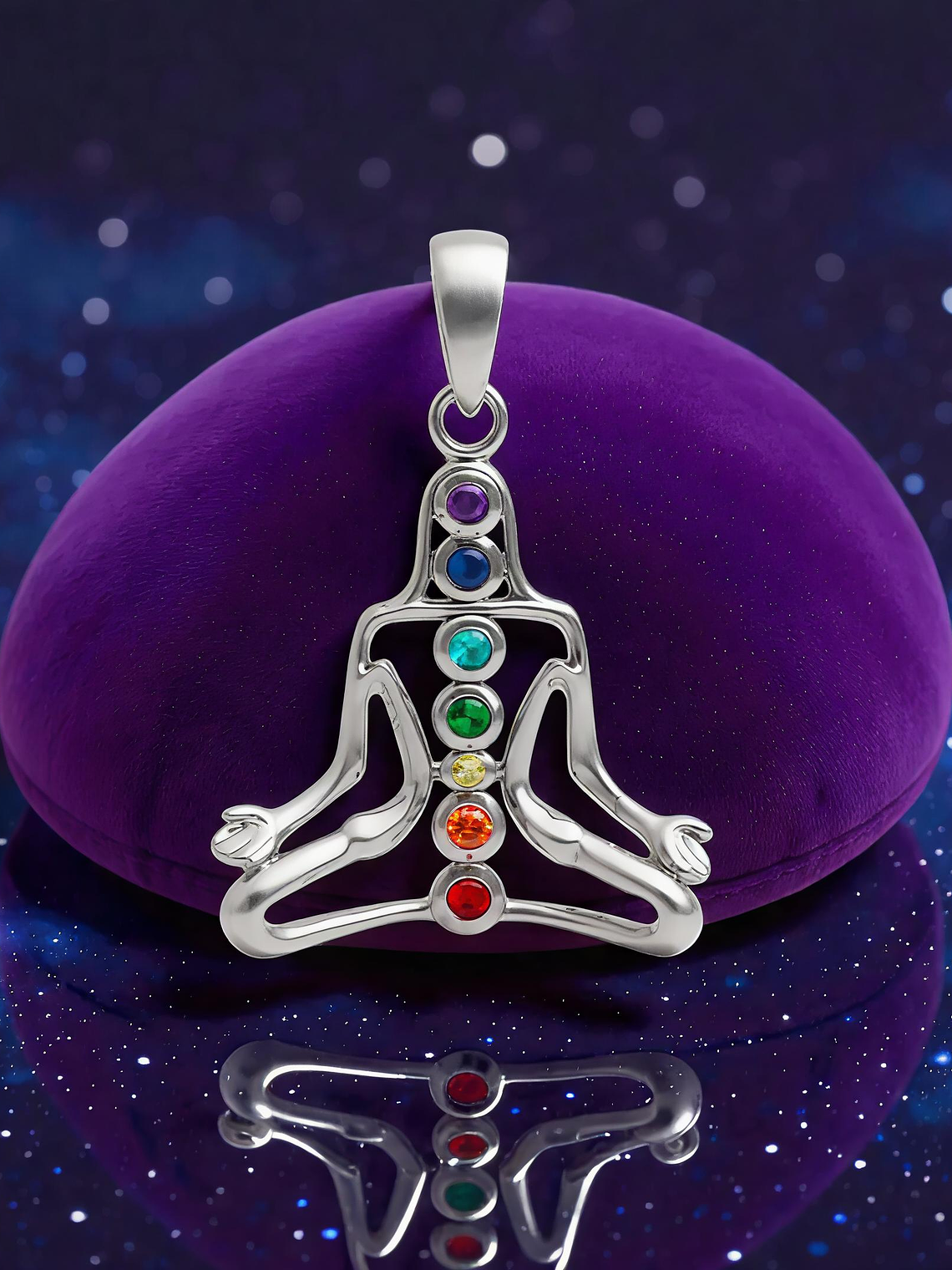 Colgante Yoga 7 Chakras Plata 925 1