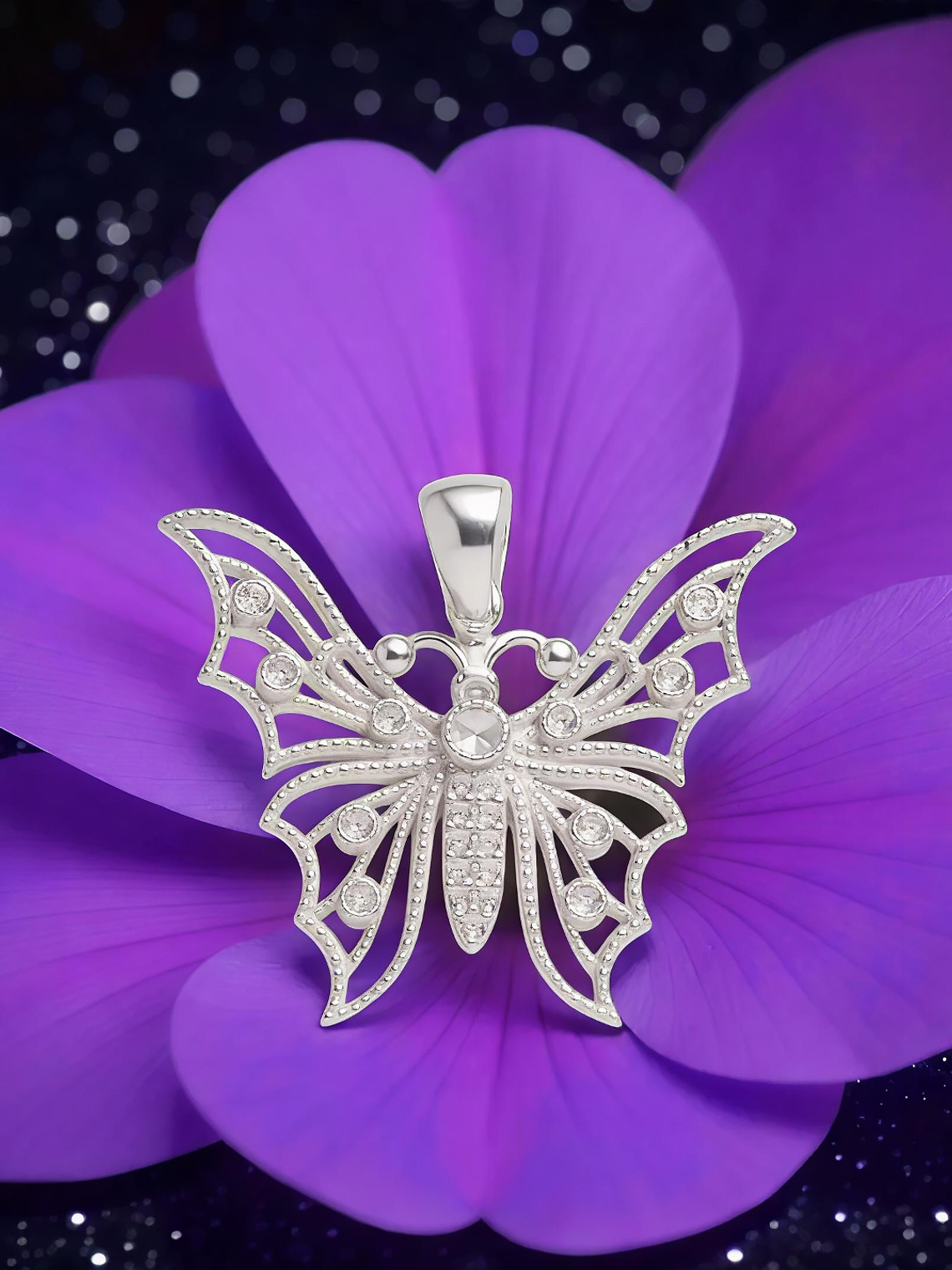 Colgante de Mariposa en Plata 925  1