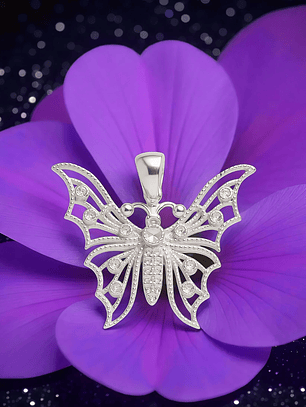 Colgante de Mariposa en Plata 925 