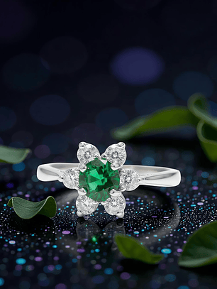 Anillo Flor Eterna Plata 925