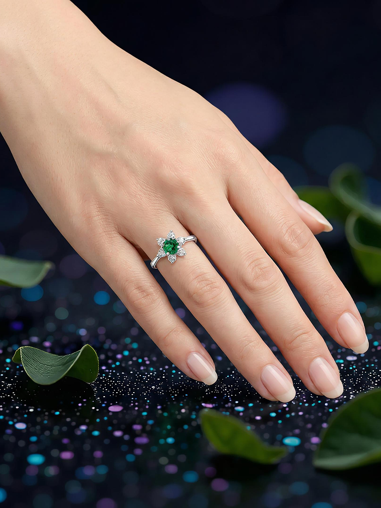 Anillo Flor Eterna Plata 925 5