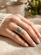Anillo Hoja Envolvente Ajustable Plata 925 - Miniatura 2