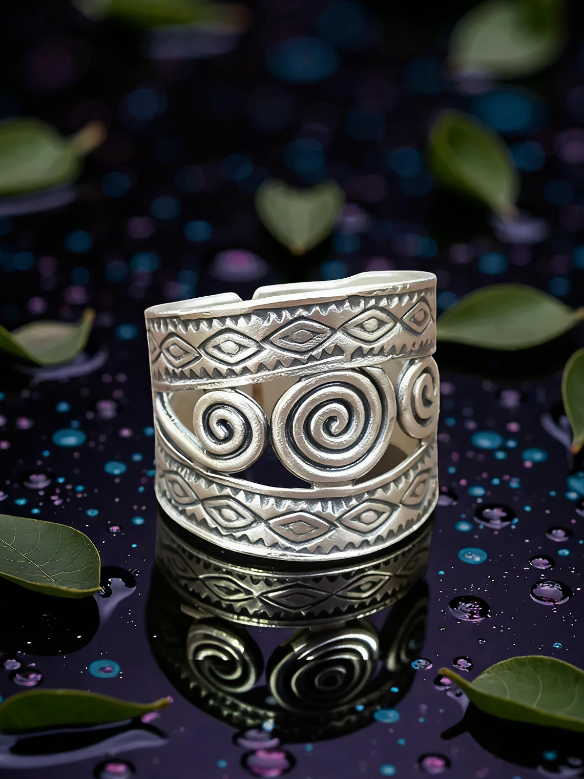 Anillo Espirales Ajustable Plata 925 1