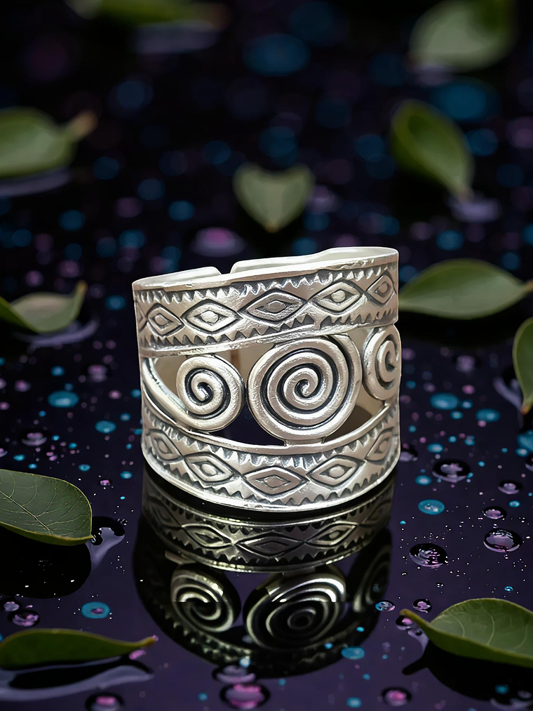 Anillo Espirales Ajustable Plata 925 1