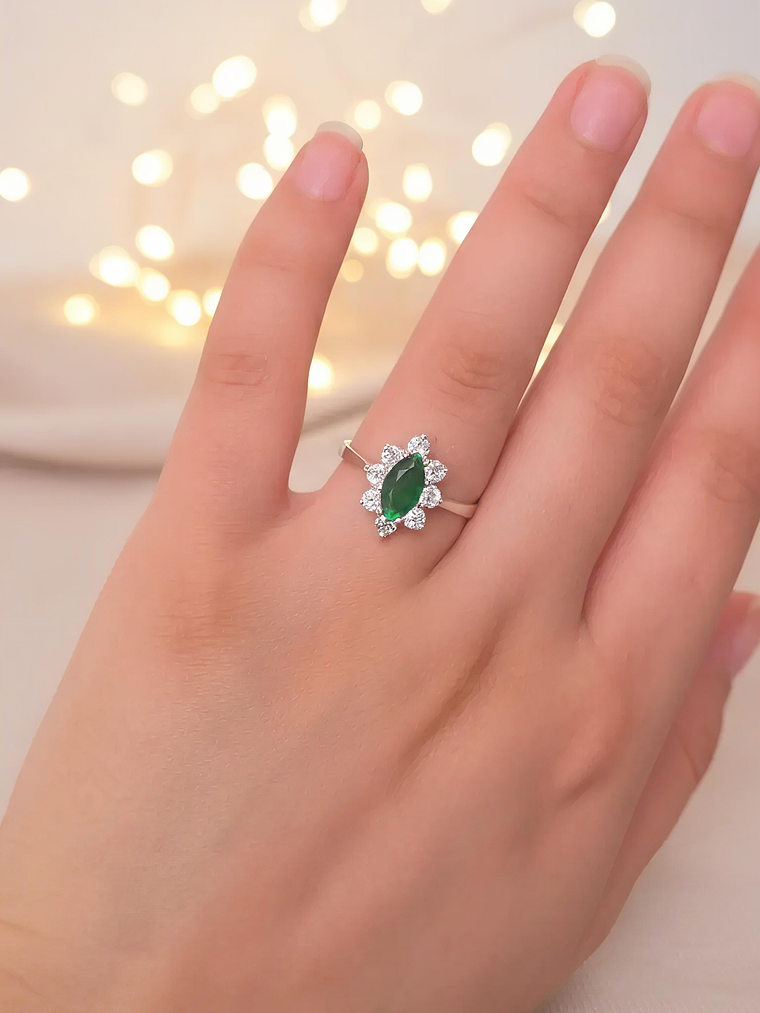 Anillo de Plata Lady Clásico Marquise Plata 925 6