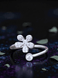 Anillo Flor Ajustable Plata 925 - Miniatura 1