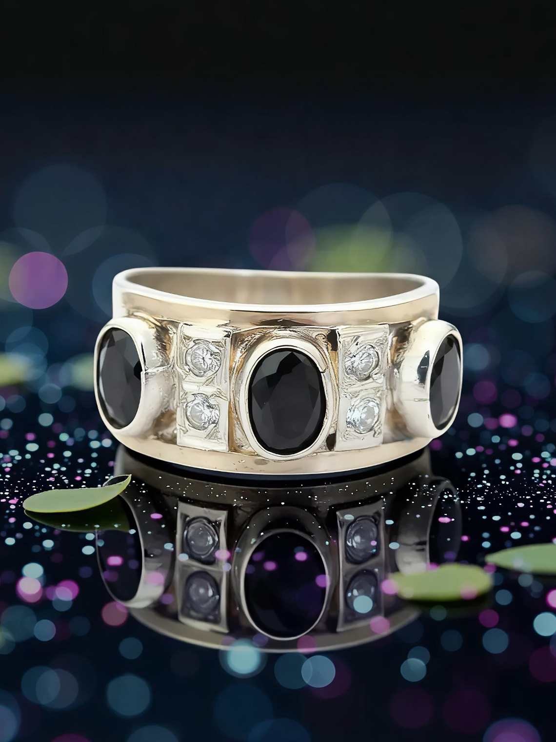 Anillo Plata 925 con Lámina de Oro  1